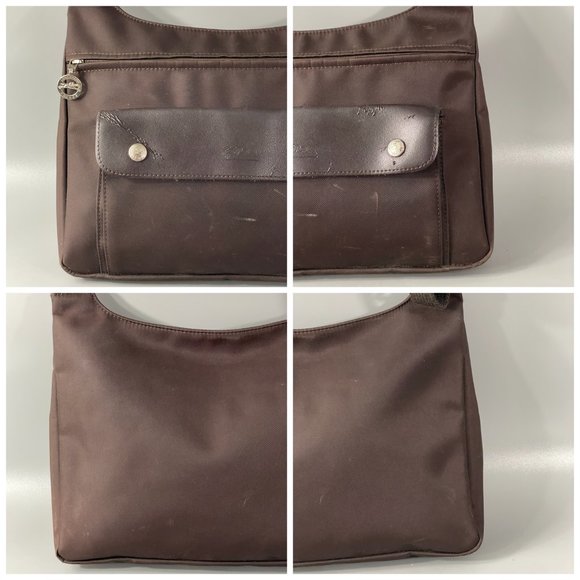 Longchamp Chocolate Brown Nylon Planetes Crossbody Bag - Picture 7 of 15